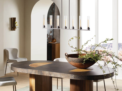 Andreas Modern Glass Linear Chandelier