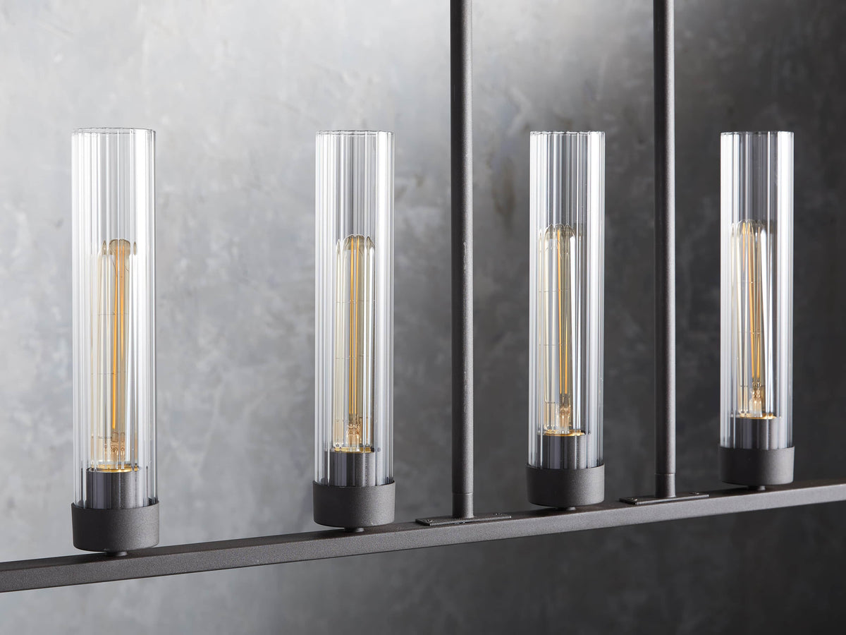 Andreas Modern Glass Linear Chandelier