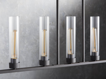 Andreas Modern Glass Linear Chandelier