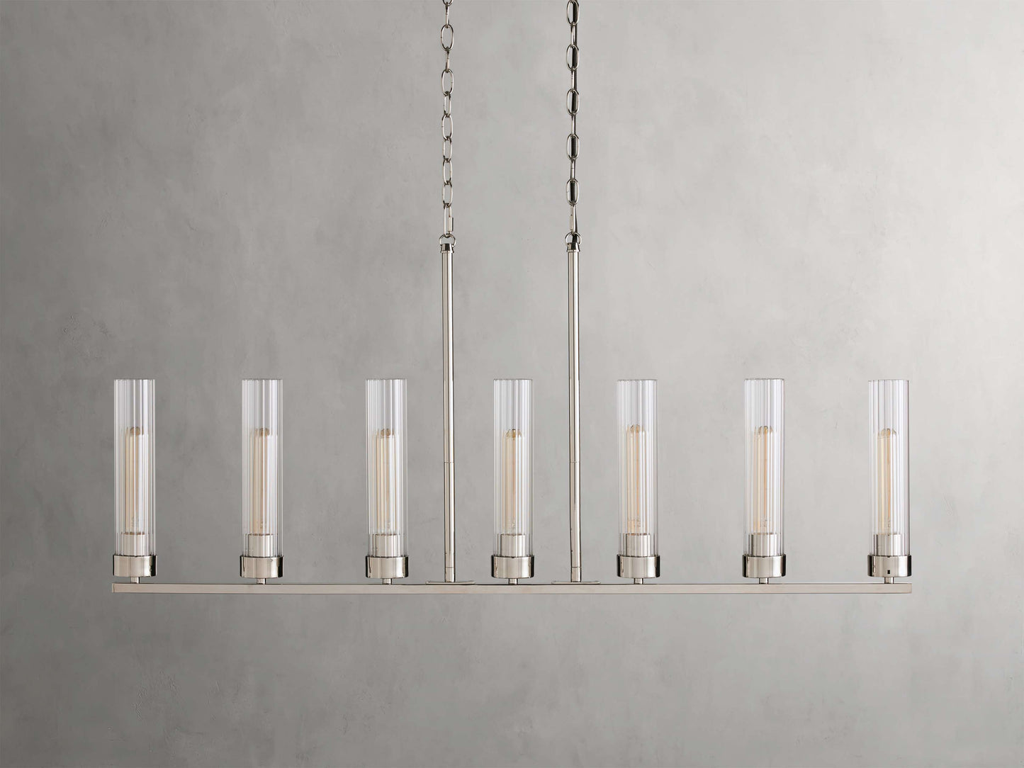 Andreas Modern Glass Linear Chandelier