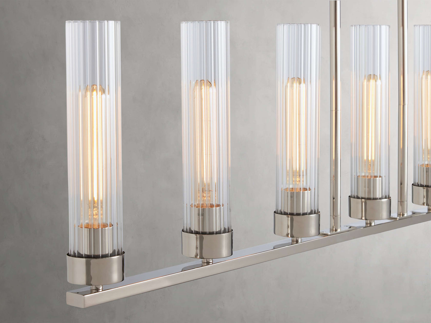 Andreas Modern Glass Linear Chandelier