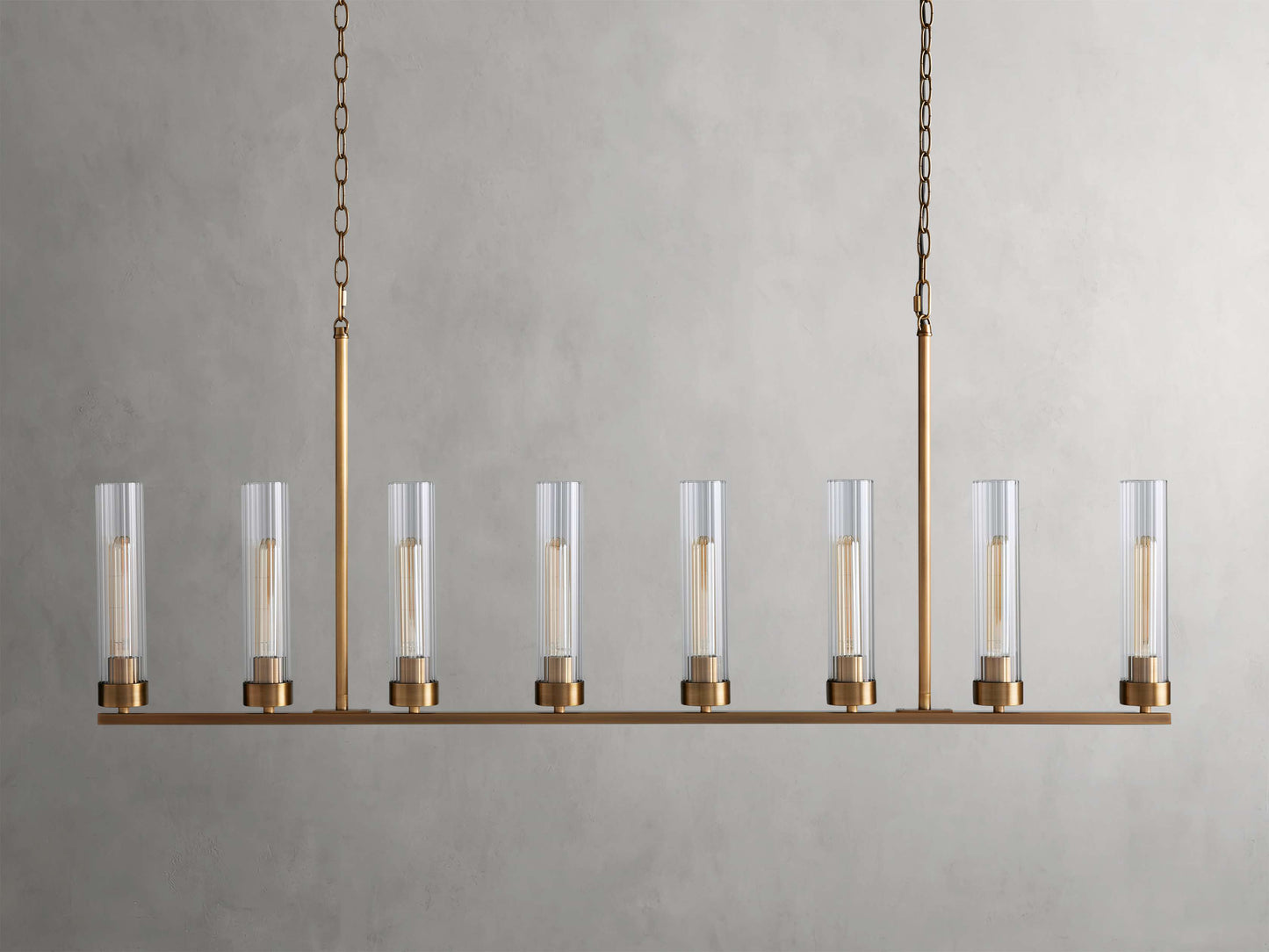 Andreas Modern Glass Linear Chandelier
