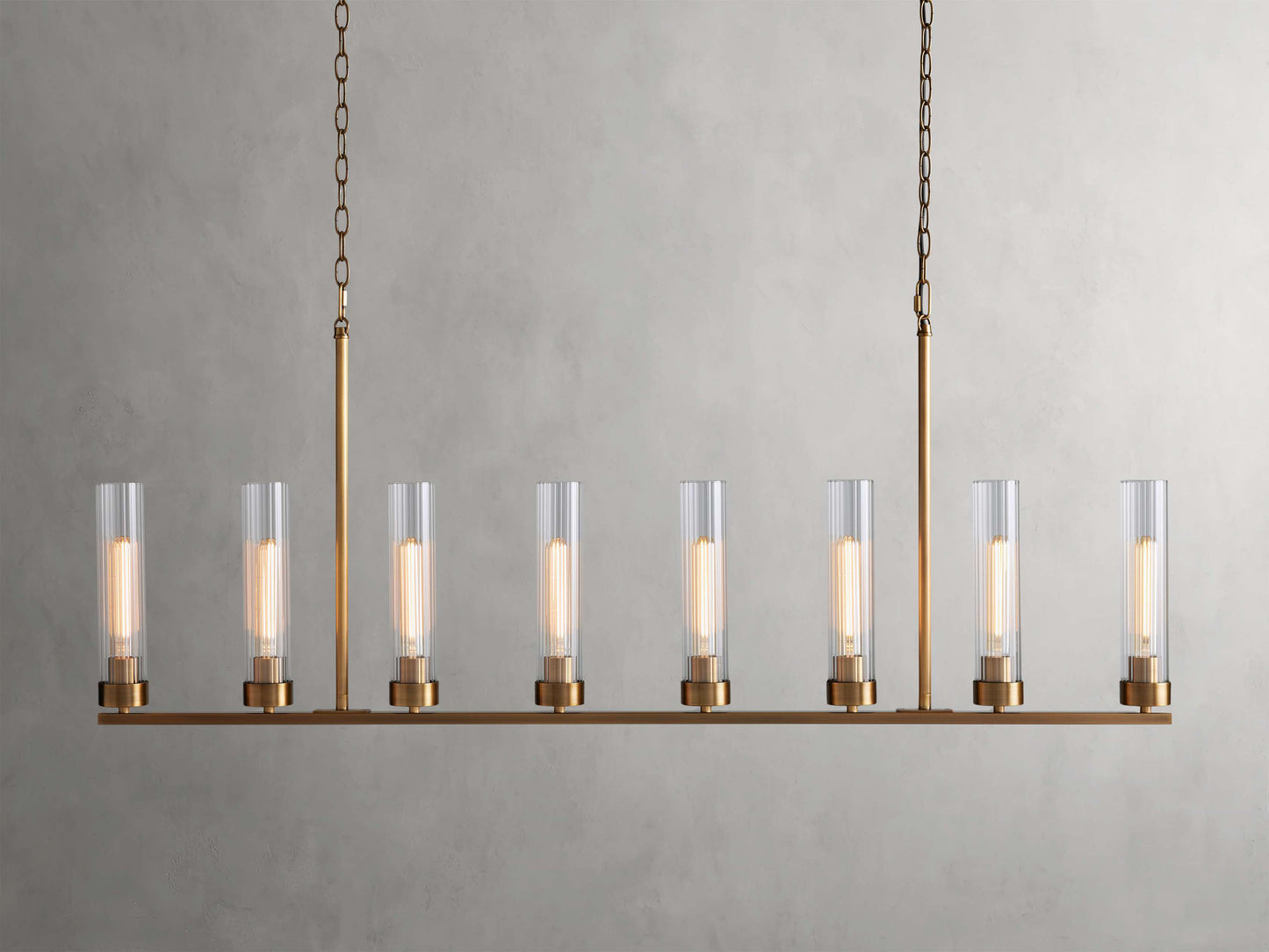 Andreas Modern Glass Linear Chandelier