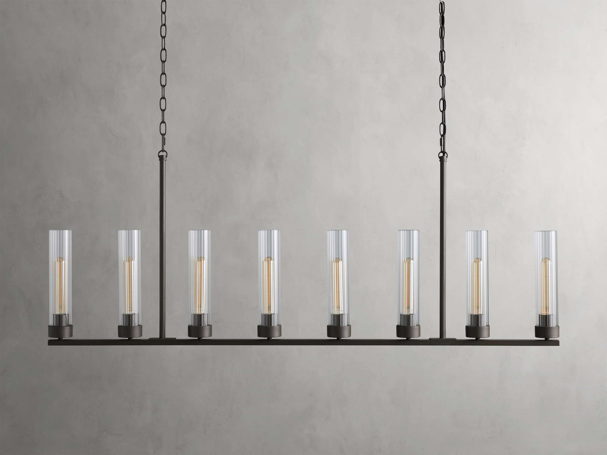 Andreas Modern Glass Linear Chandelier