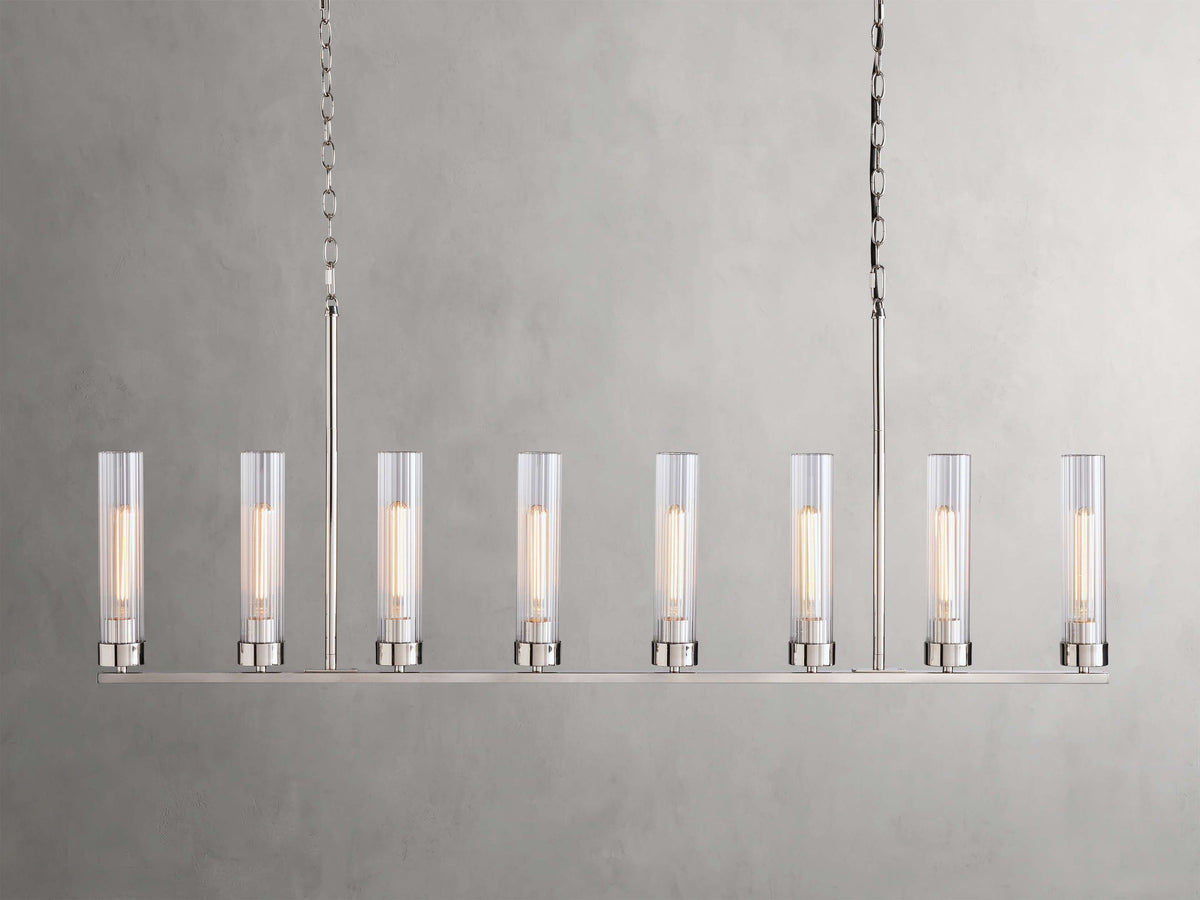 Andreas Modern Glass Linear Chandelier