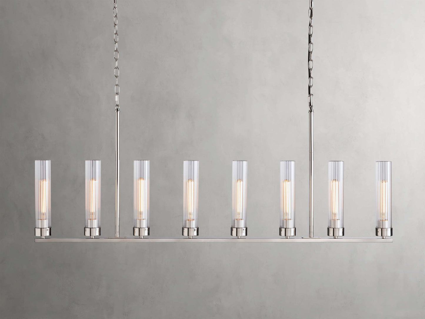 Andreas Modern Glass Linear Chandelier