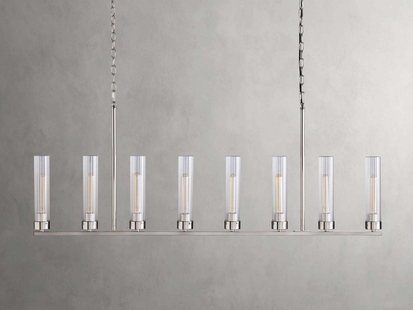 Andreas Modern Glass Linear Chandelier
