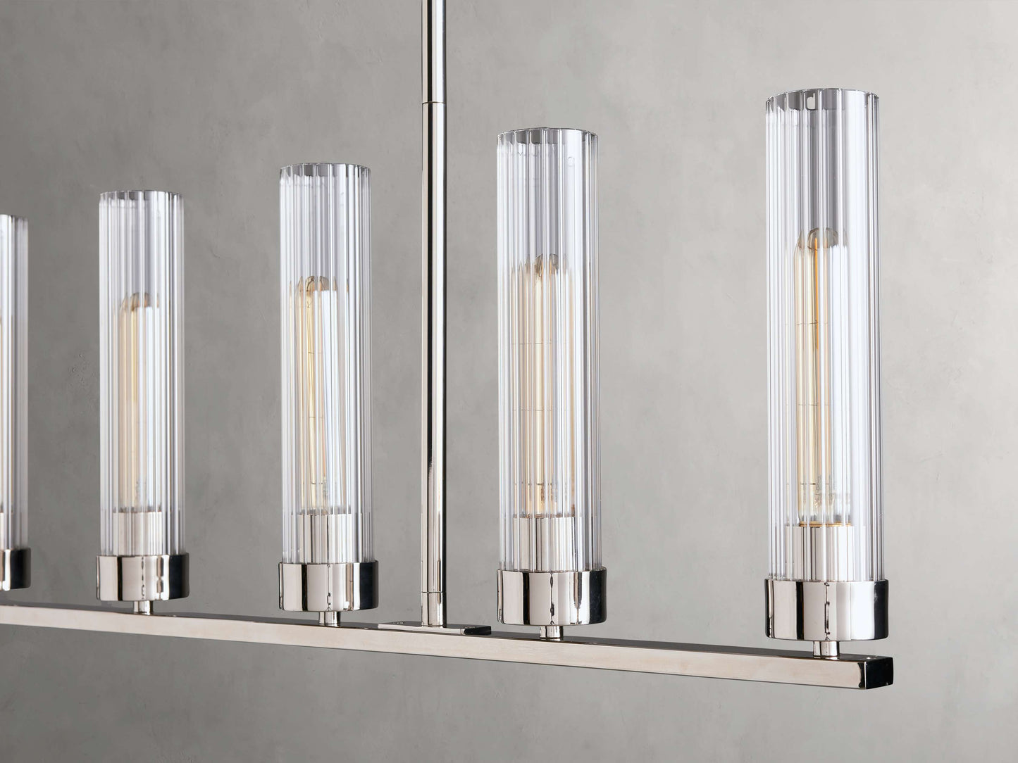 Andreas Modern Glass Linear Chandelier