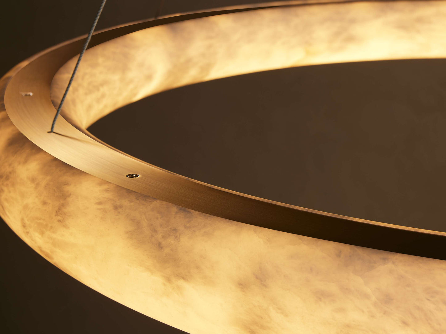 Halima Alabaster Veined Halo Chandelier