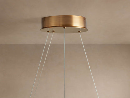 Halima Alabaster Veined Halo Chandelier
