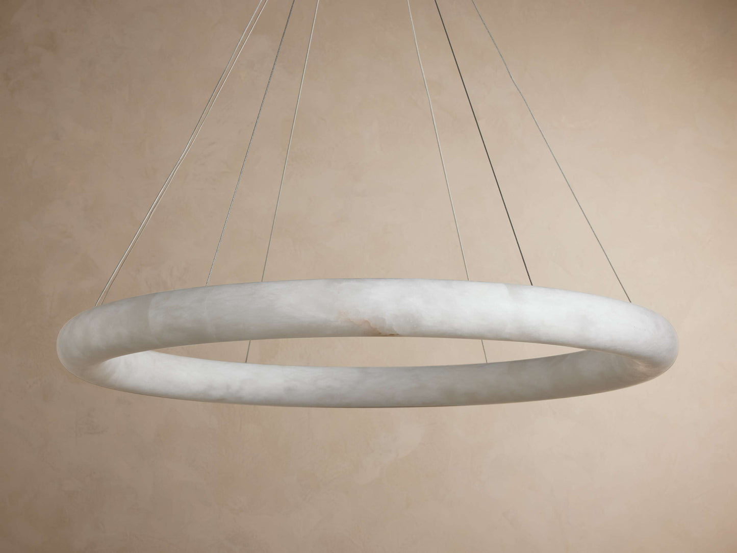 Halima Alabaster Veined Halo Chandelier