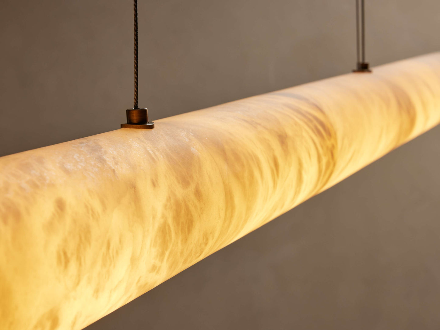 Halima Alabaster Veined Linear Chandelier