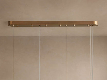 Halima Alabaster Veined Linear Chandelier