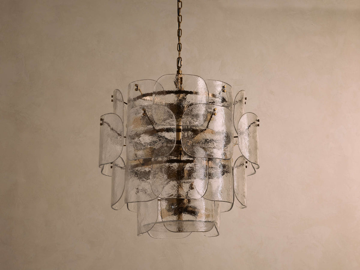 Blaire Molten Glass Round Chandelier