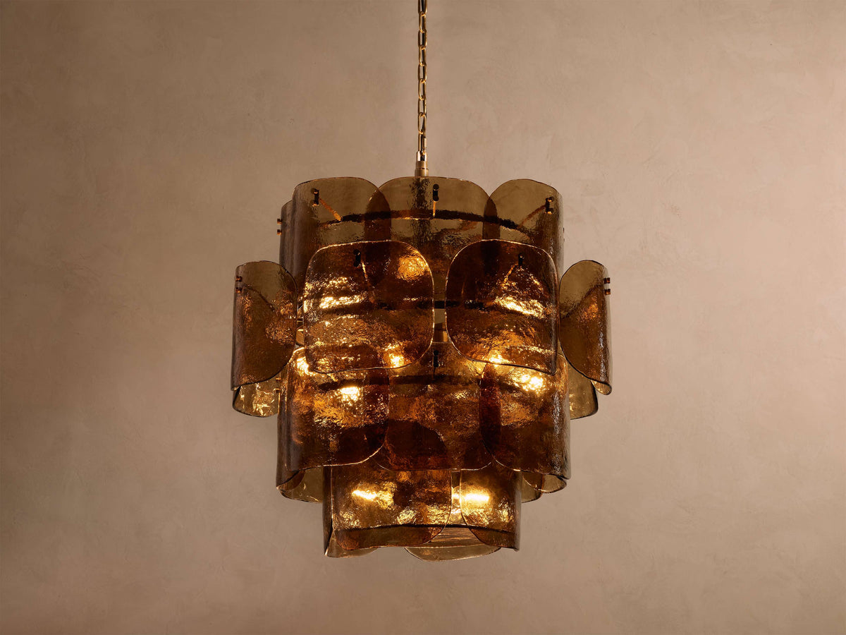 Blaire Molten Glass Round Chandelier