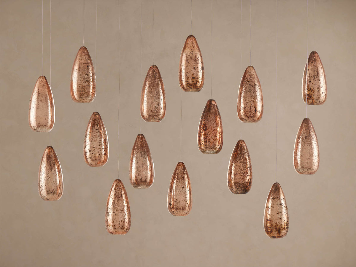 Edda Teardrop Cascade Linear Chandelier