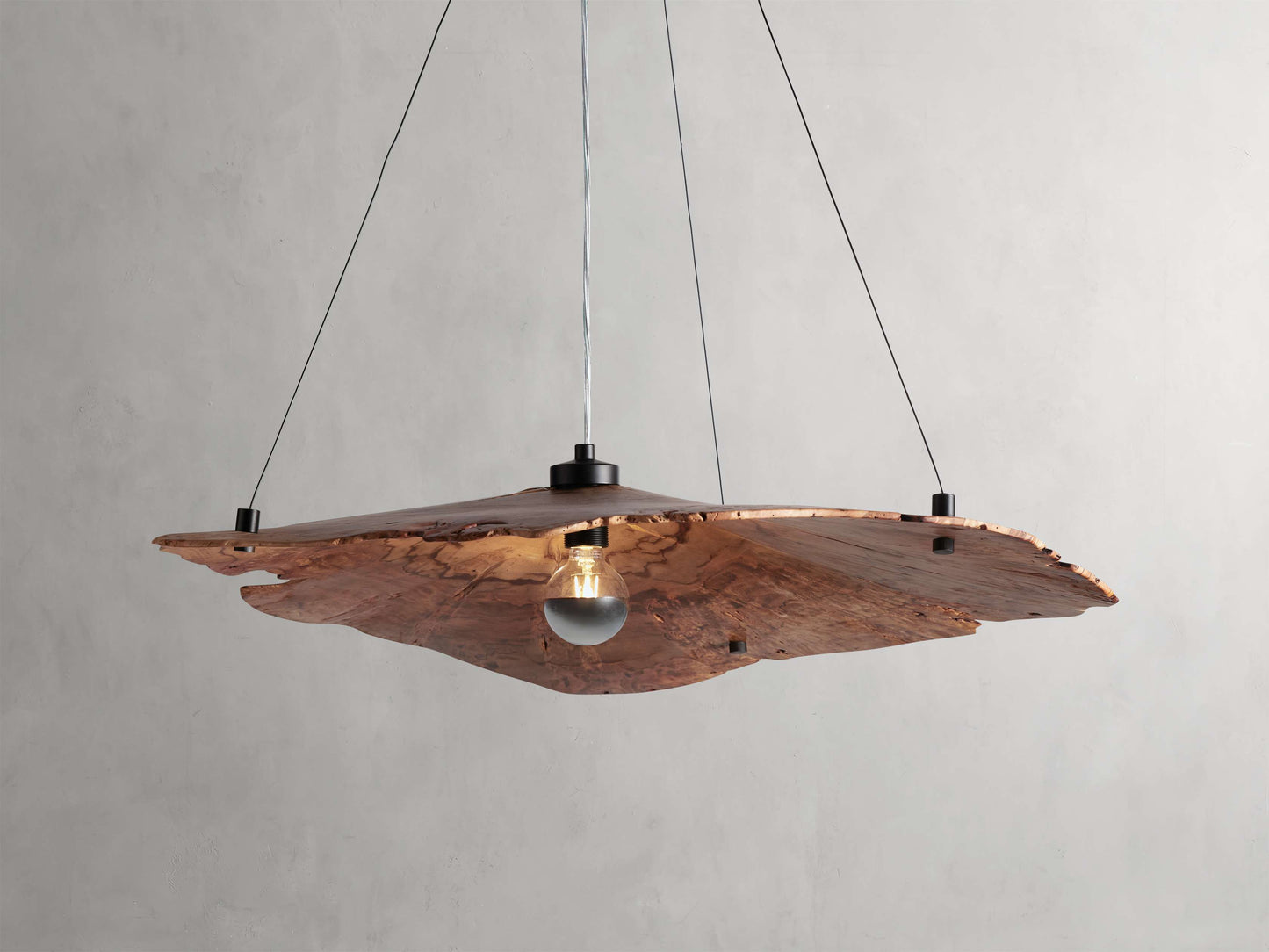 Arruga Natural Wood Dome Chandelier
