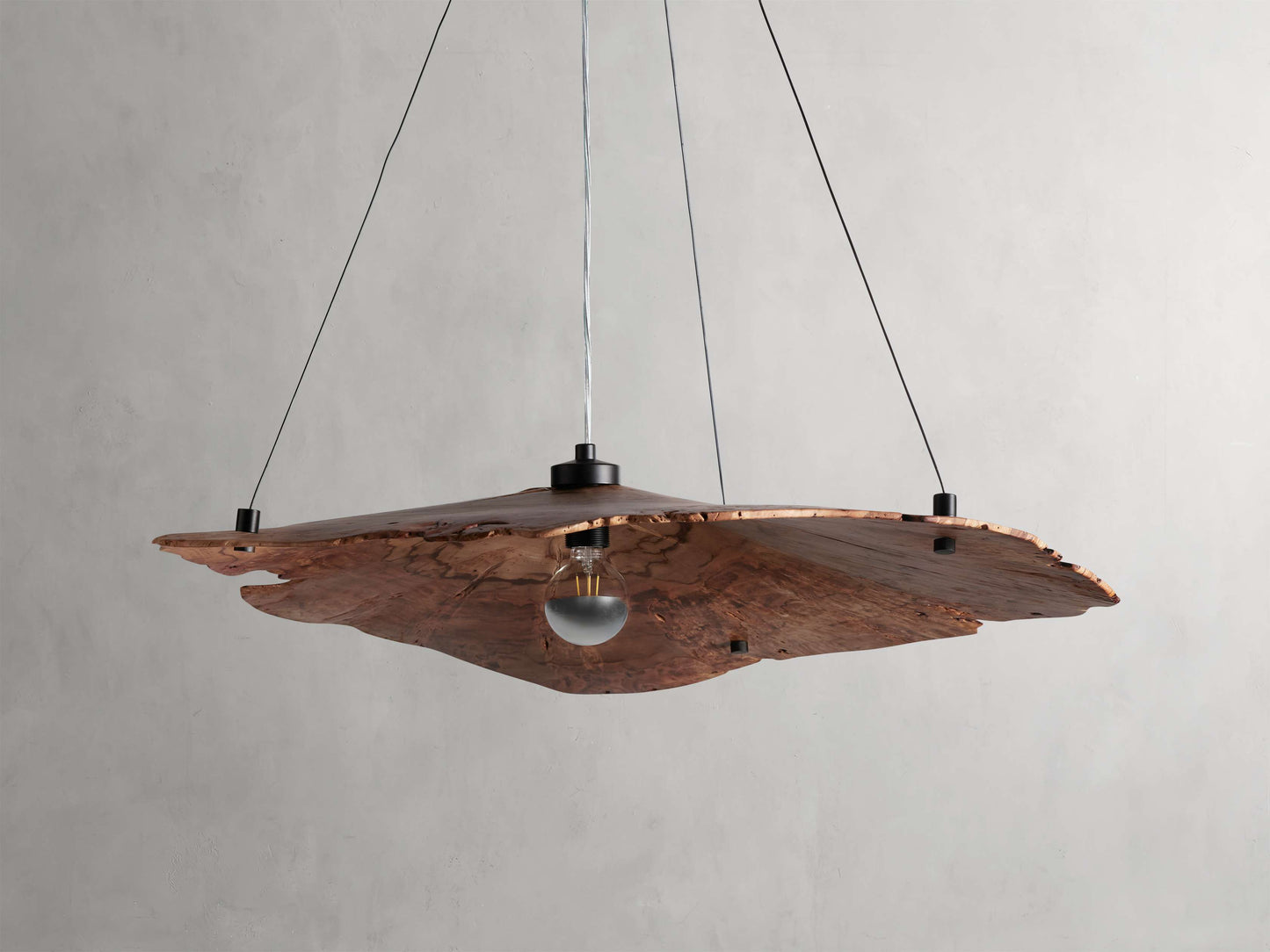 Arruga Natural Wood Dome Chandelier