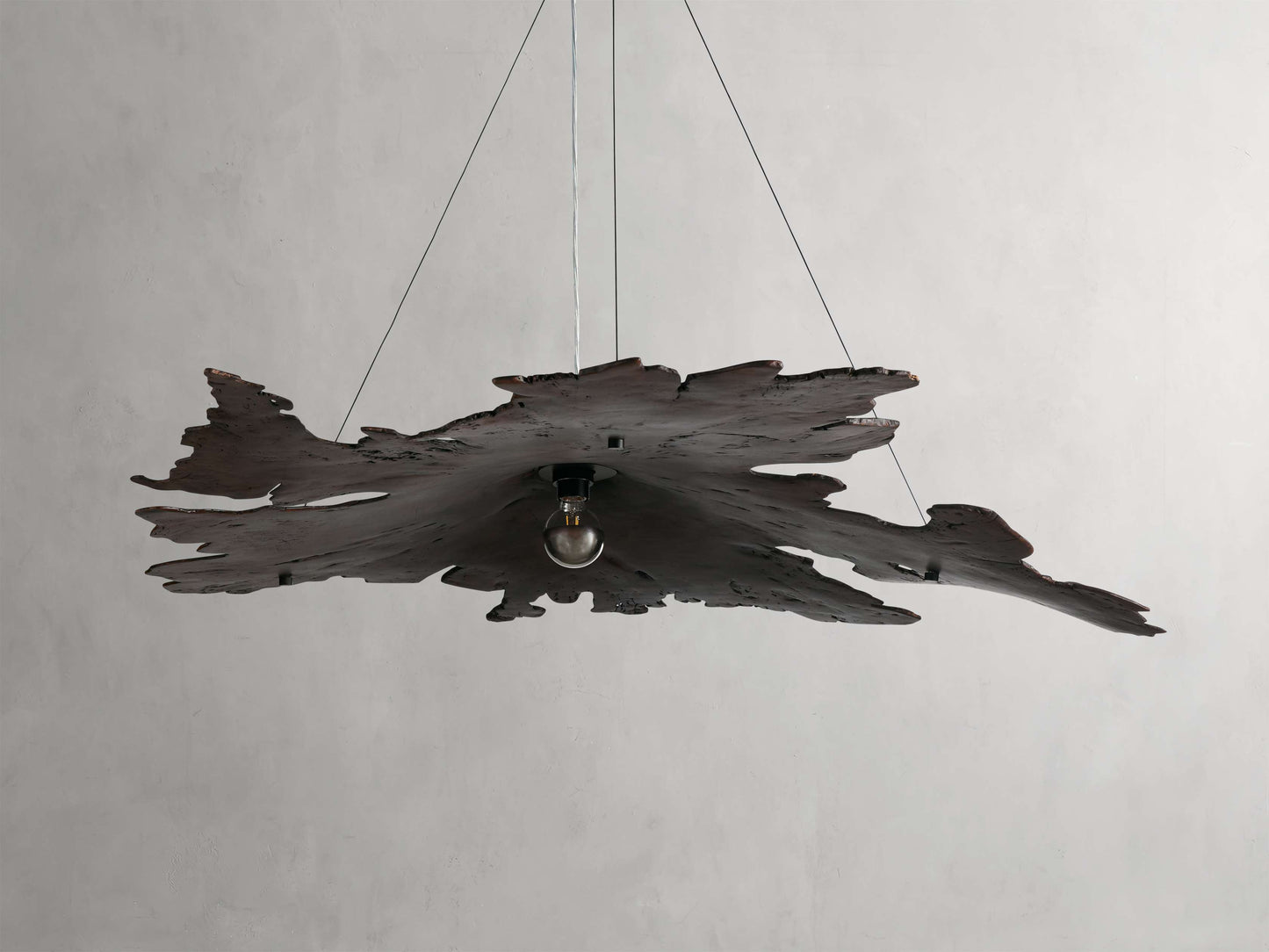 Arruga Natural Wood Dome Chandelier