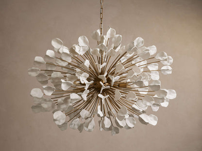 Lunaria Ceramic Leaf Round Chandelier