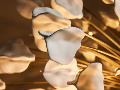 Lunaria Ceramic Leaf Round Chandelier