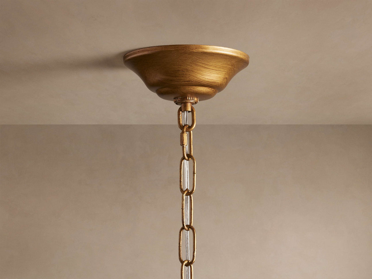Lunaria Ceramic Leaf Round Chandelier