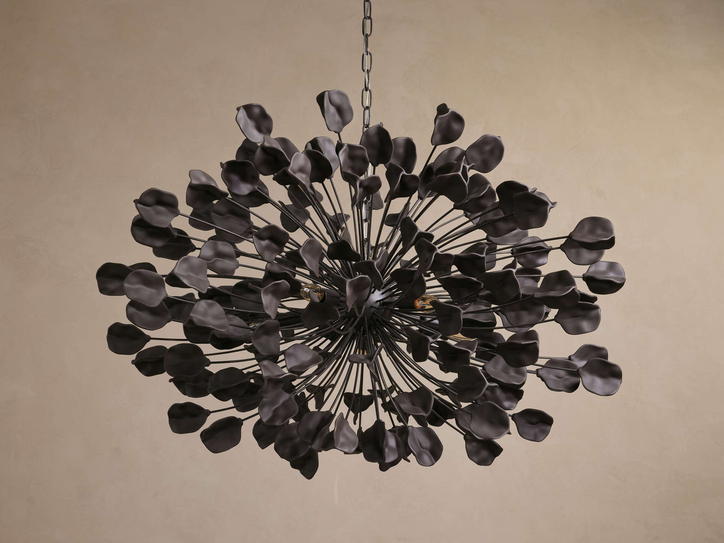 Lunaria Ceramic Leaf Round Chandelier