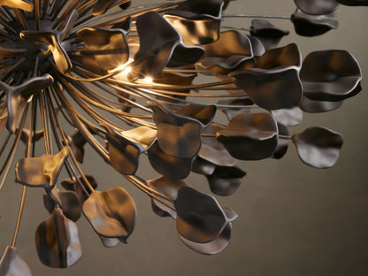 Lunaria Ceramic Leaf Round Chandelier