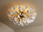 Lunaria Ceramic Leaf Flush Mount