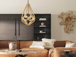 Wooden Prism Natural Frame Chandelier