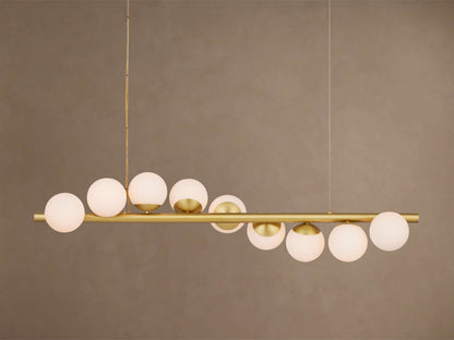 Kinney Sphere Flow Linear Chandelier