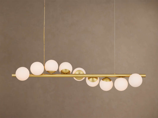 Kinney Sphere Flow Linear Chandelier
