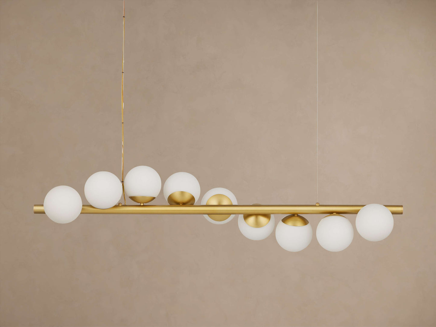 Kinney Sphere Flow Linear Chandelier