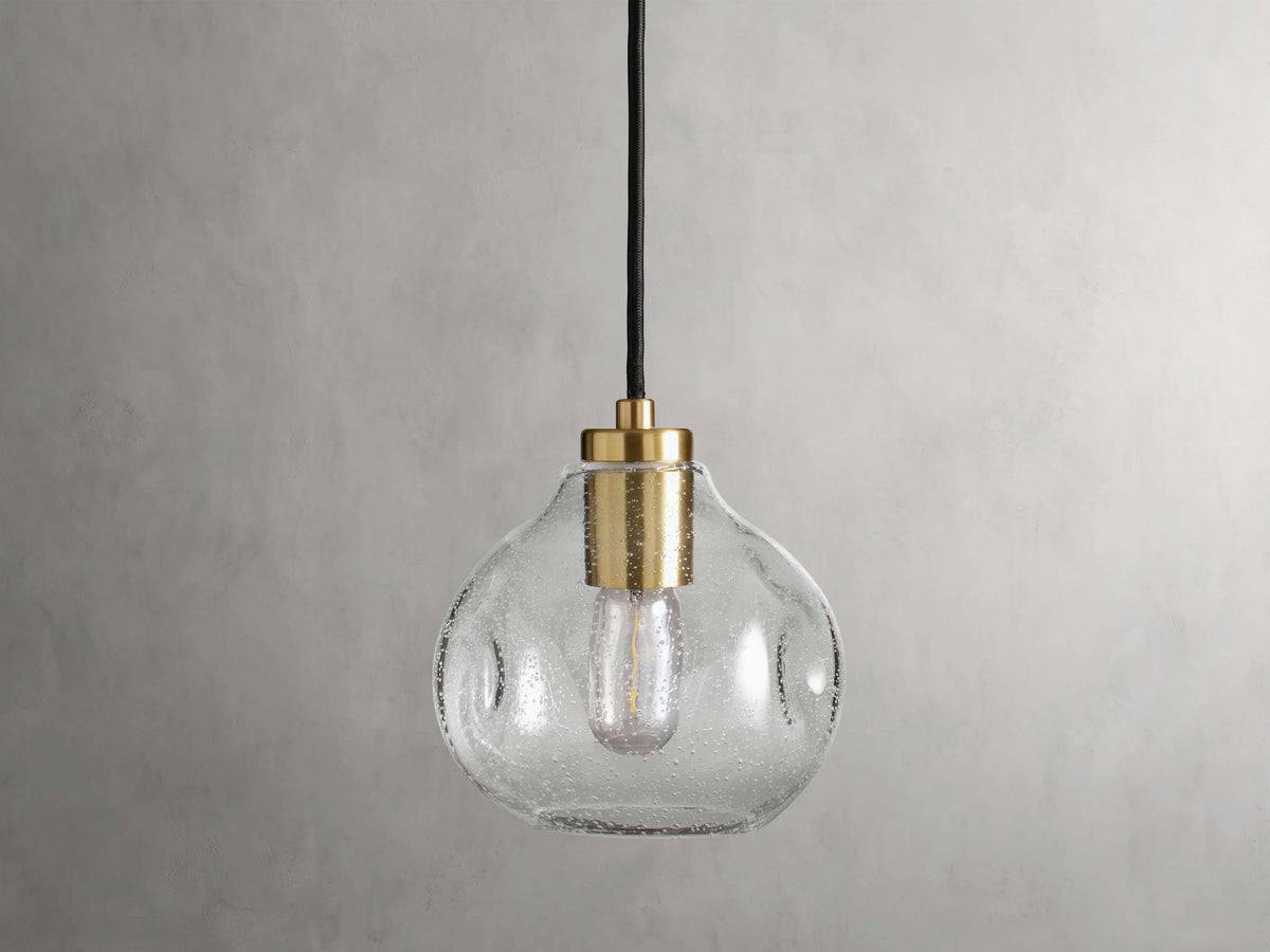 Organic Pebble Glass Pendant Light