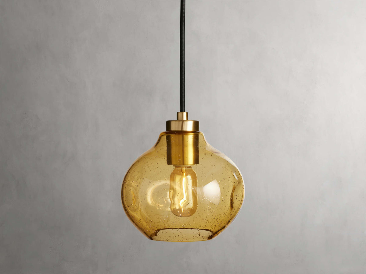 Organic Pebble Glass Pendant Light