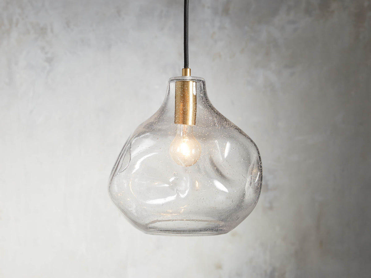 Organic Pebble Glass Pendant Light