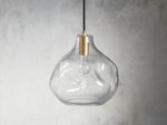 Organic Pebble Glass Pendant Light