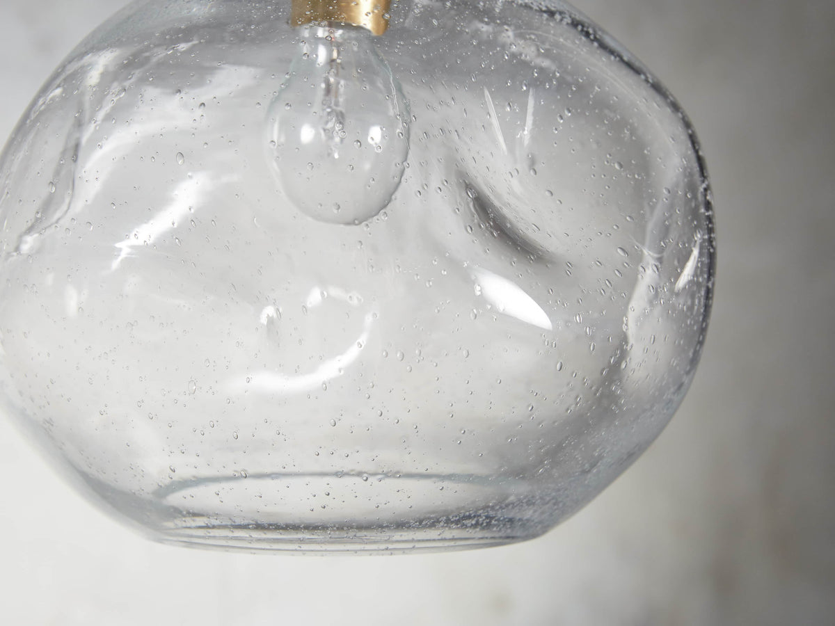 Organic Pebble Glass Pendant Light