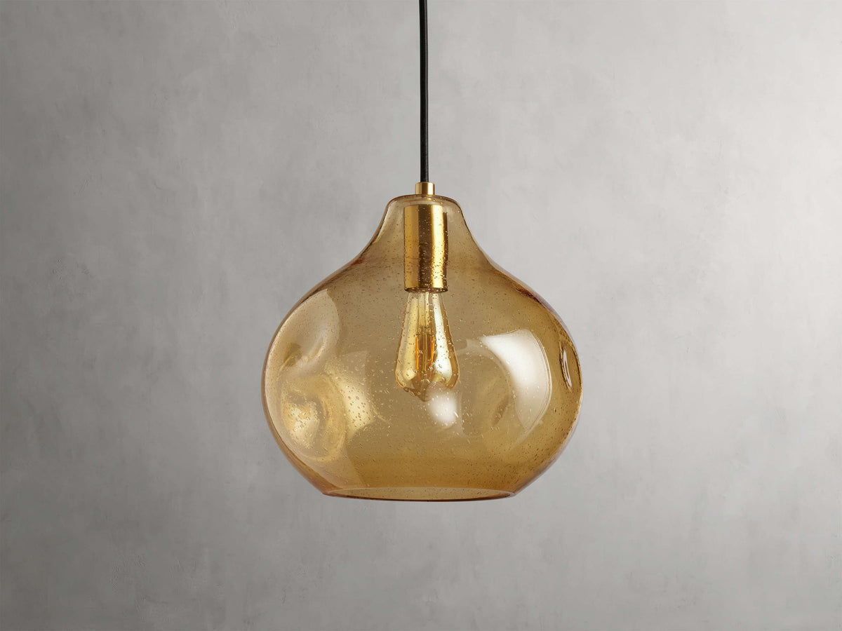Organic Pebble Glass Pendant Light