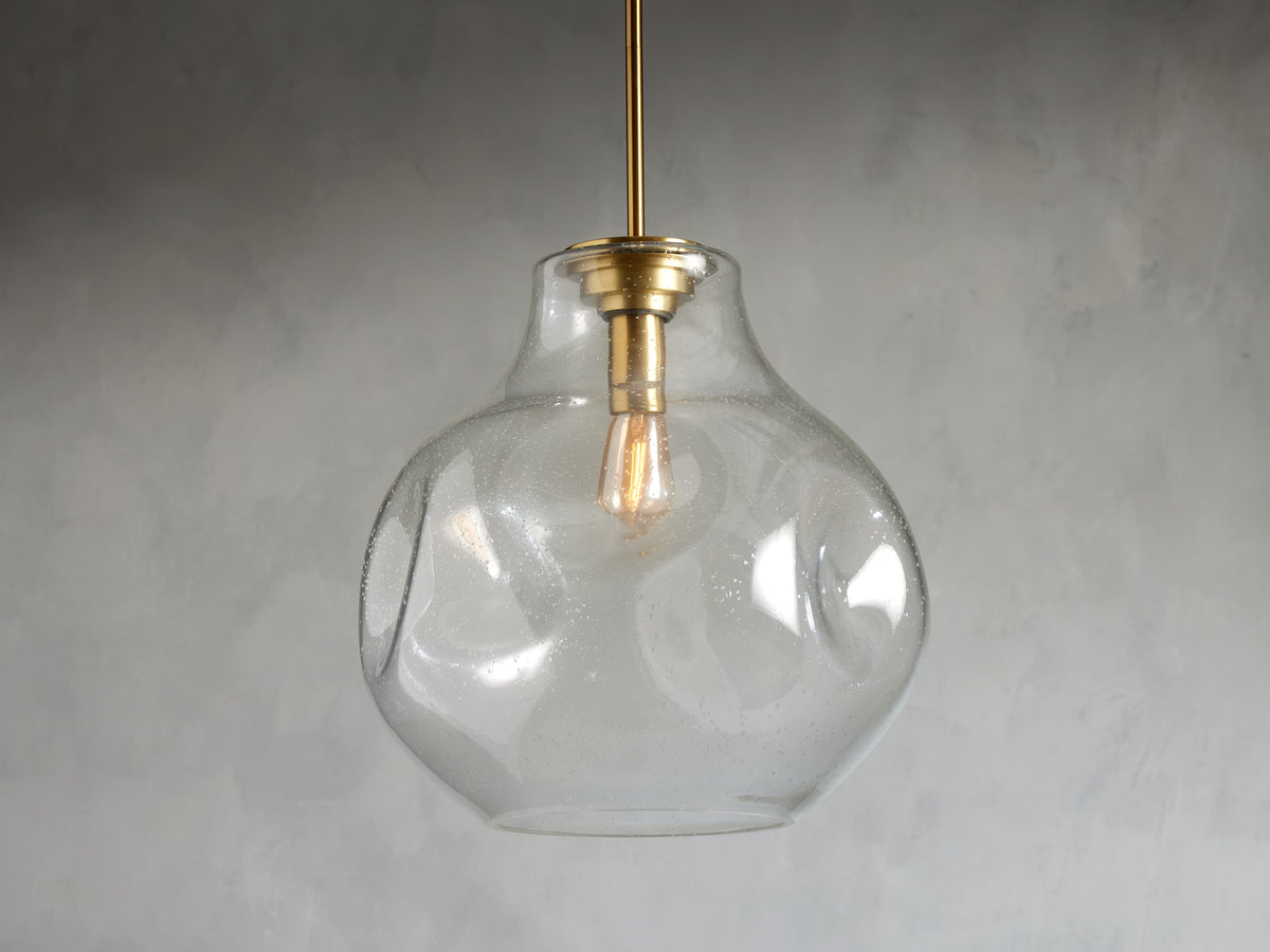 Organic Pebble Glass Pendant Light