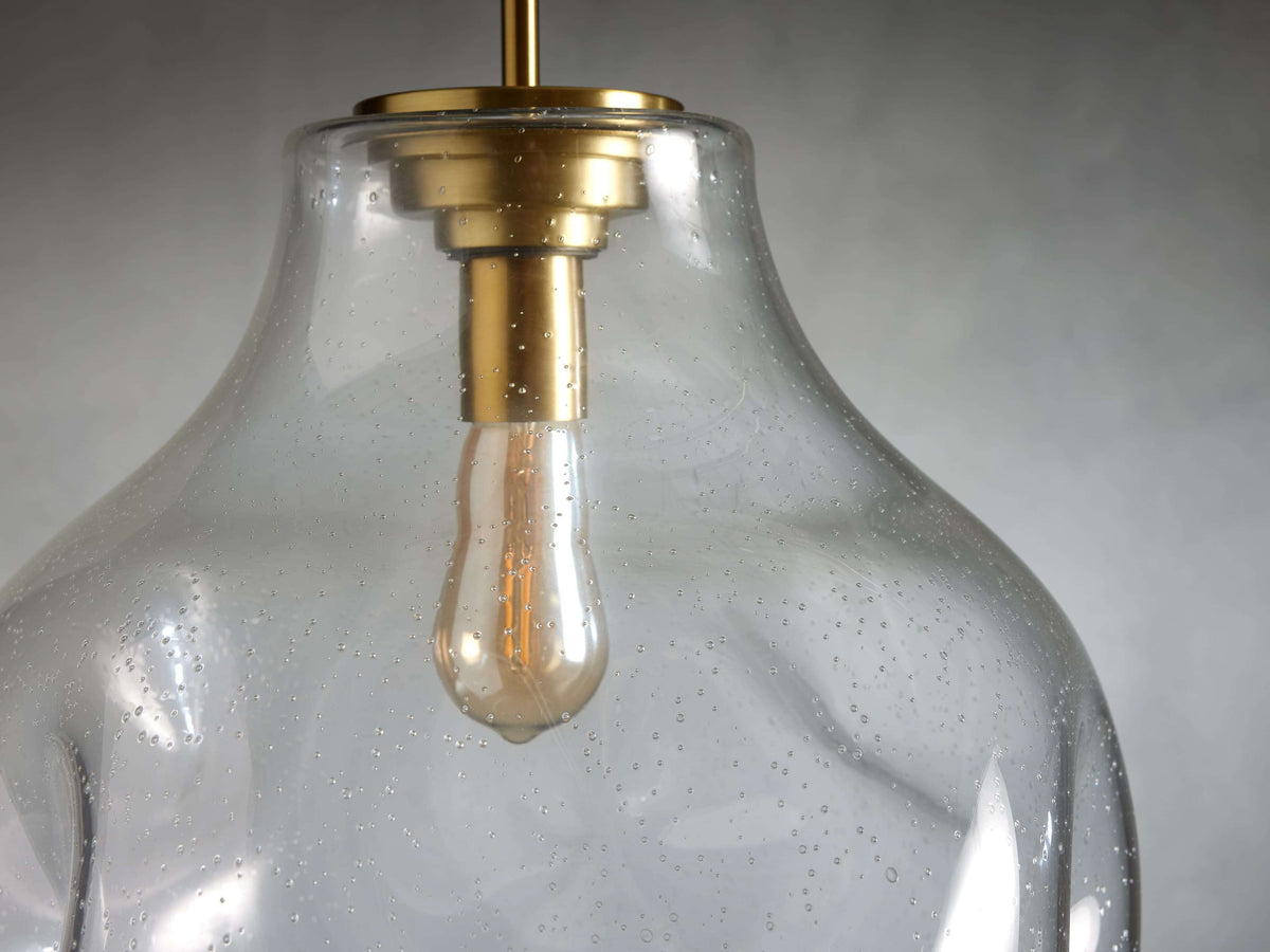 Organic Pebble Glass Pendant Light