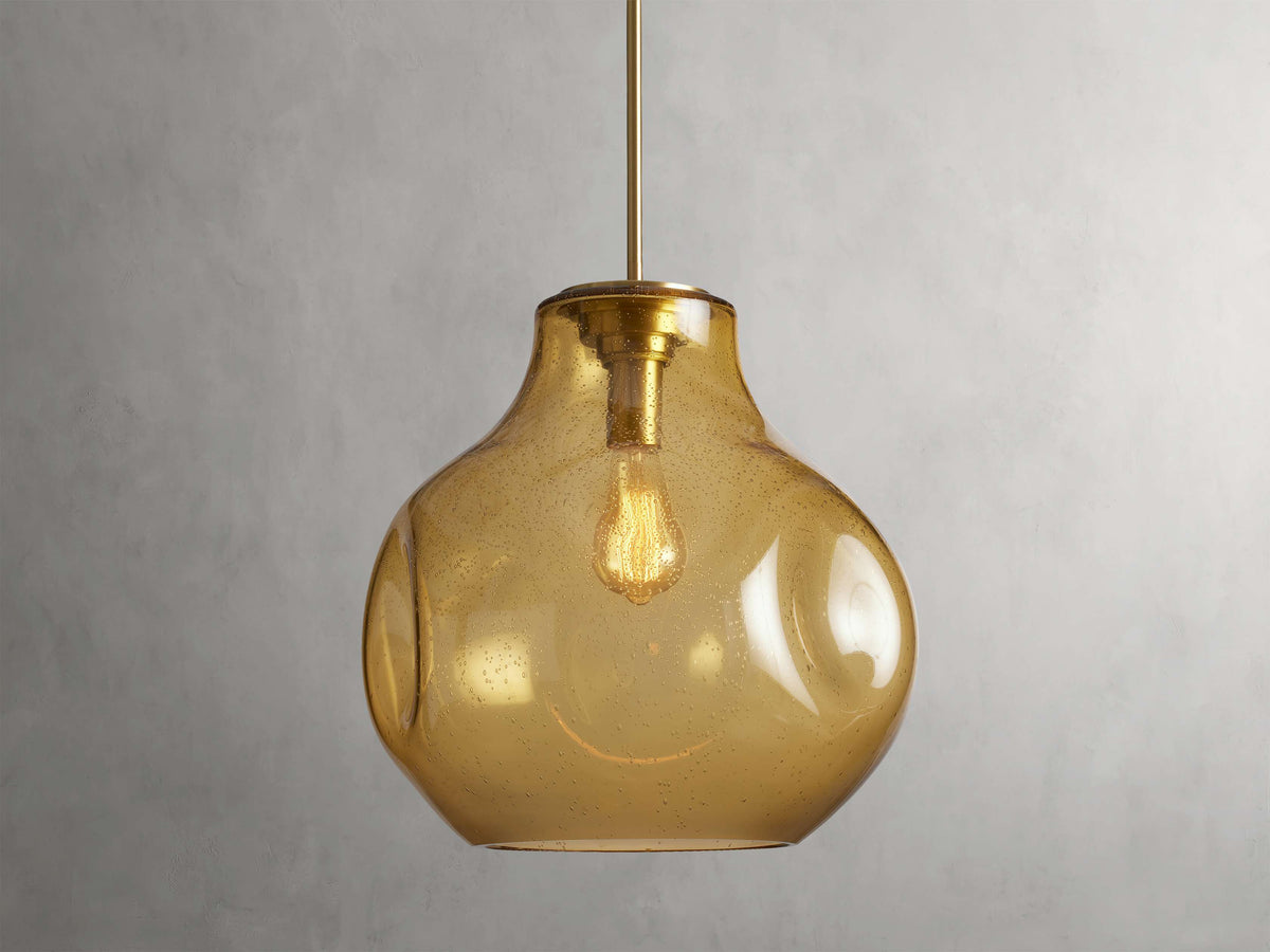 Organic Pebble Glass Pendant Light