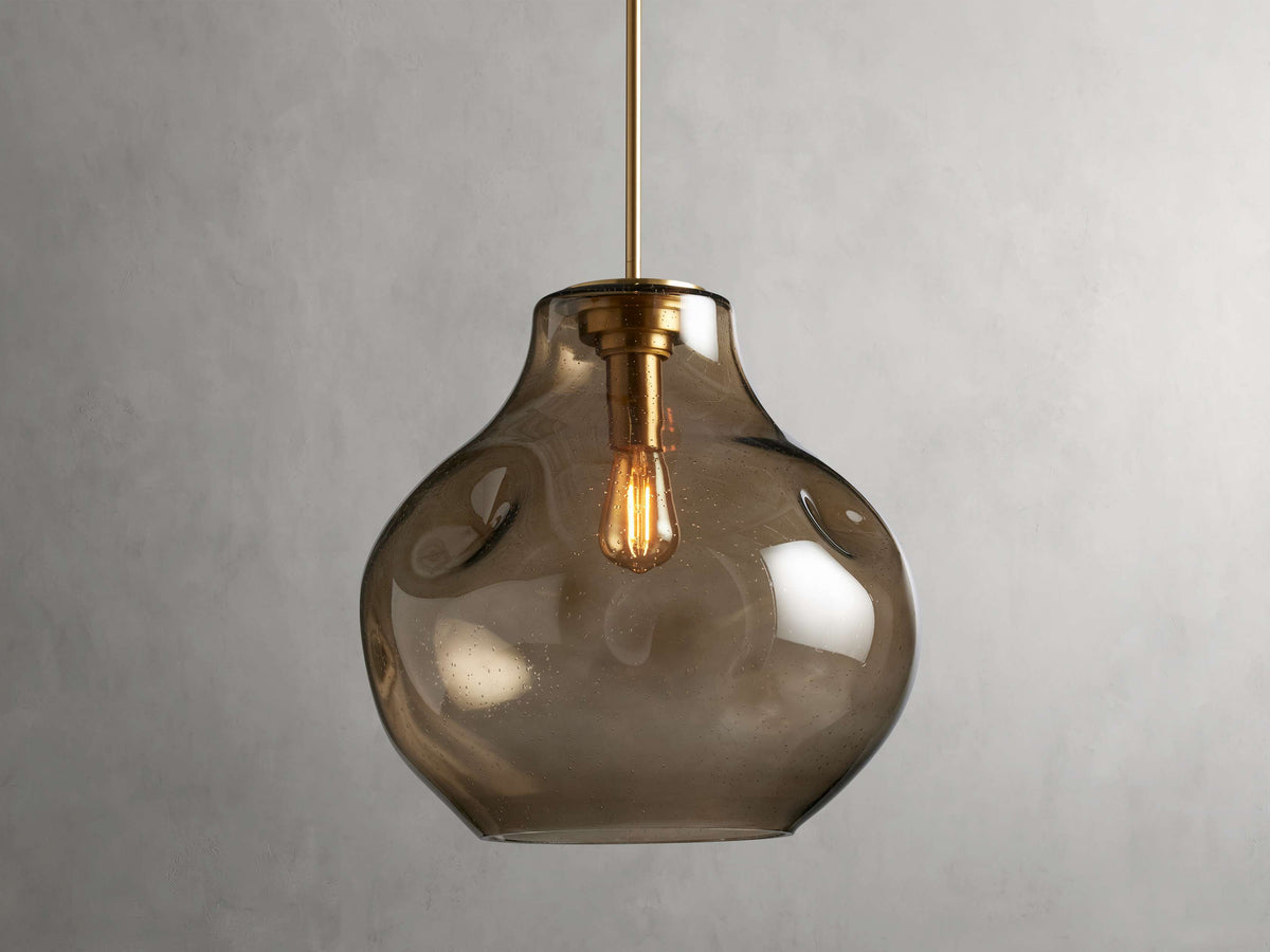 Organic Pebble Glass Pendant Light