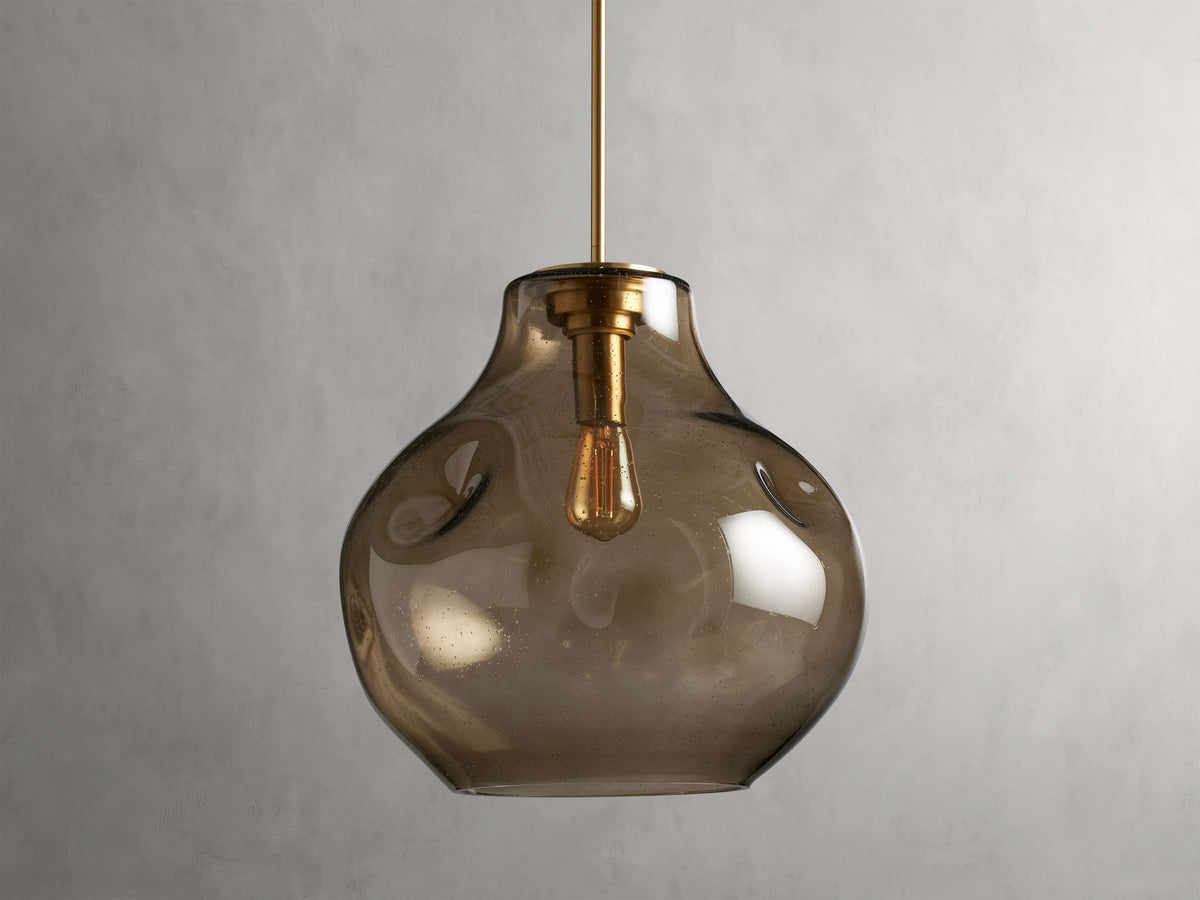Organic Pebble Glass Pendant Light