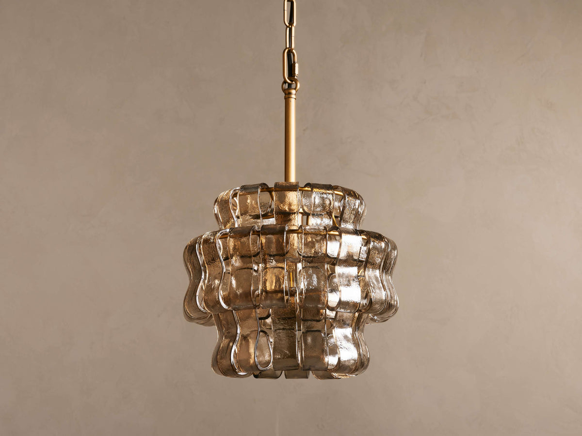Ghiaccio Textured Glass Pendant Light