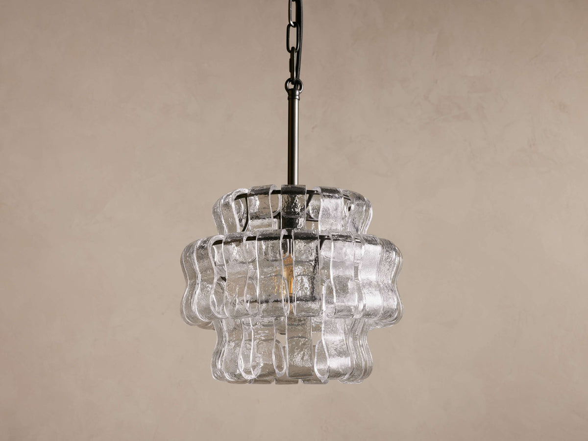 Ghiaccio Textured Glass Pendant Light