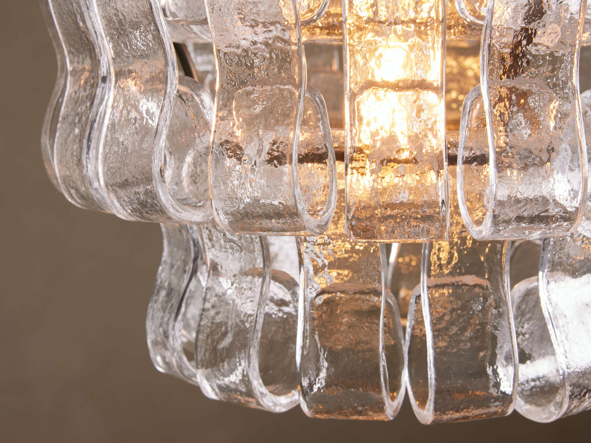 Ghiaccio Textured Glass Pendant Light