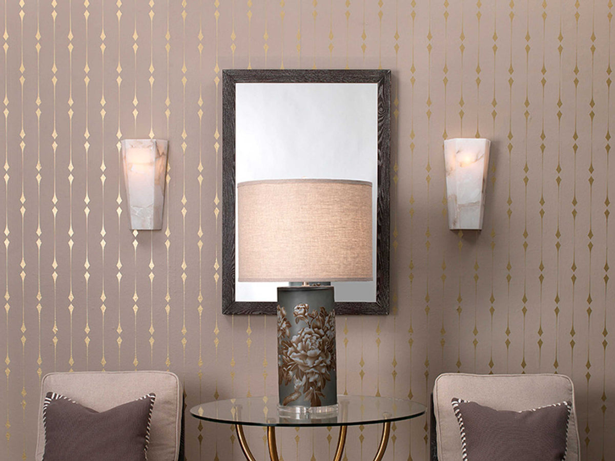 Solmera Alabaster Hexagonal Wall Sconce
