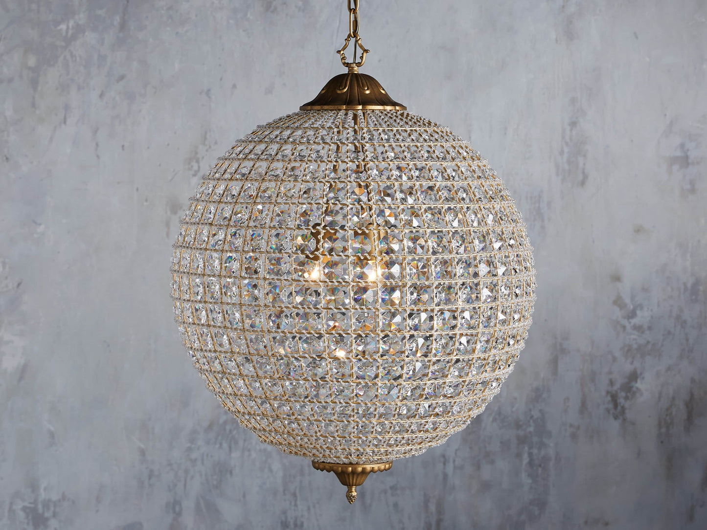 Poppy Luxury Crystal Sphere Chandelier