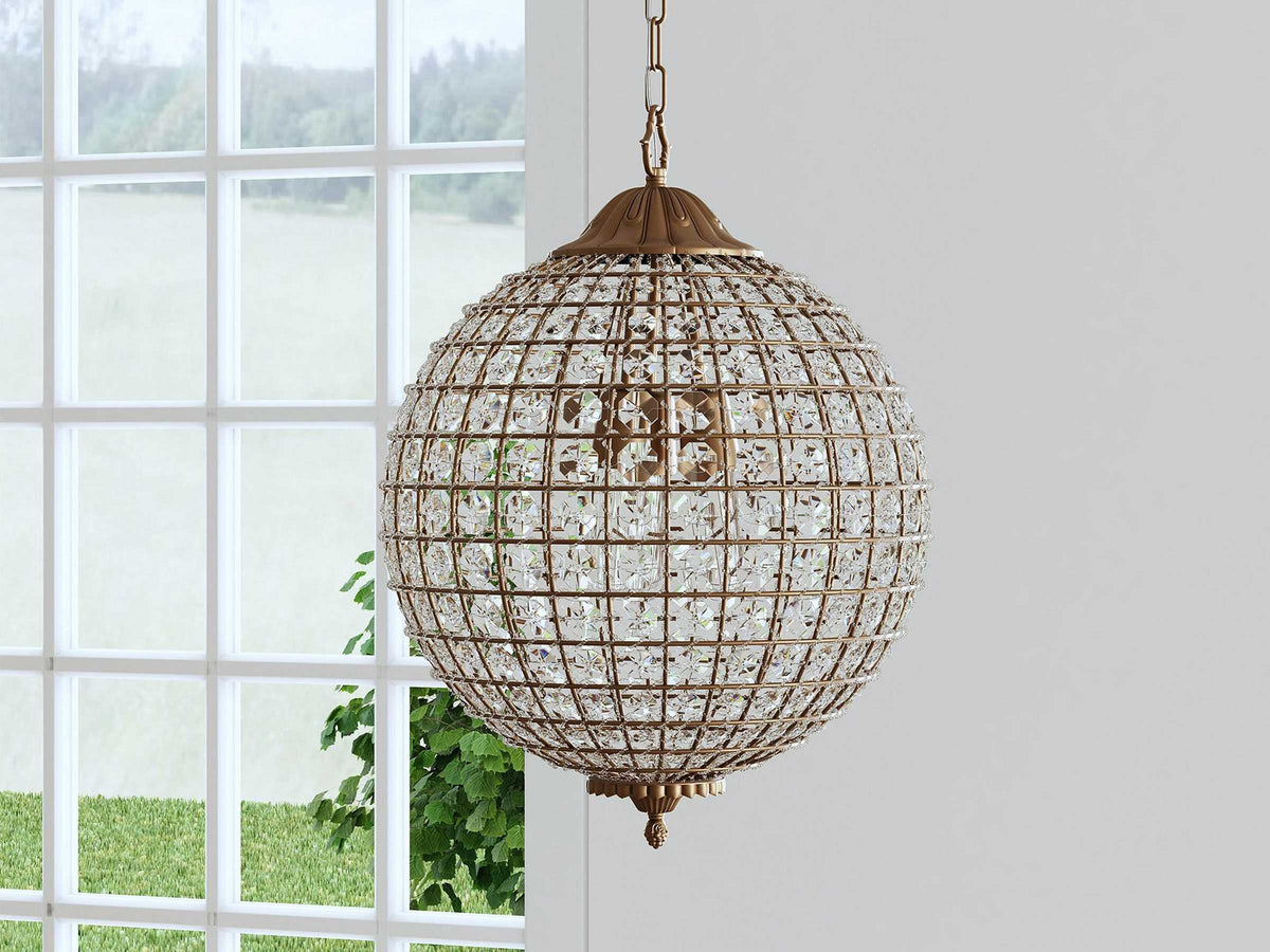 Poppy Luxury Crystal Sphere Chandelier